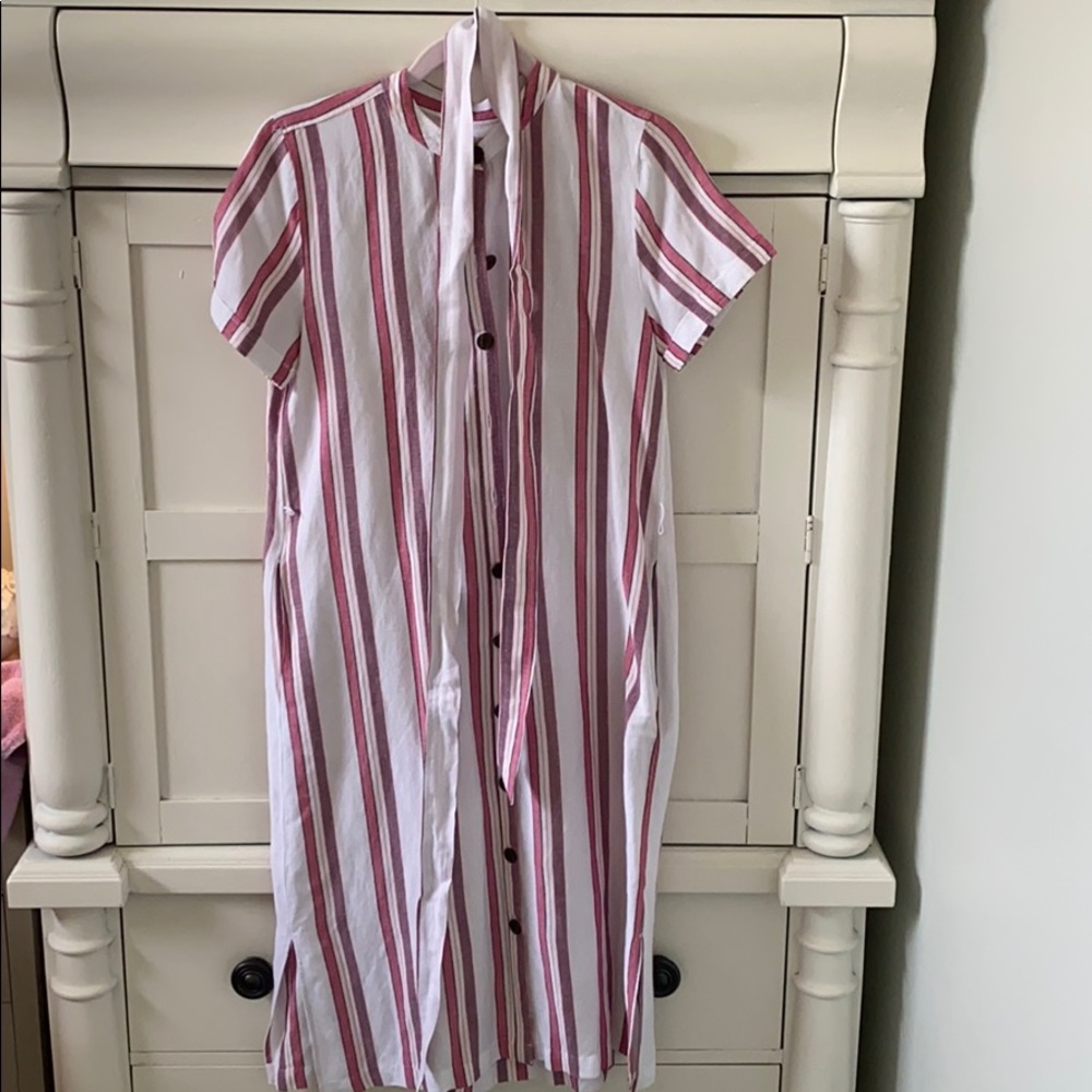 Pink striped dress